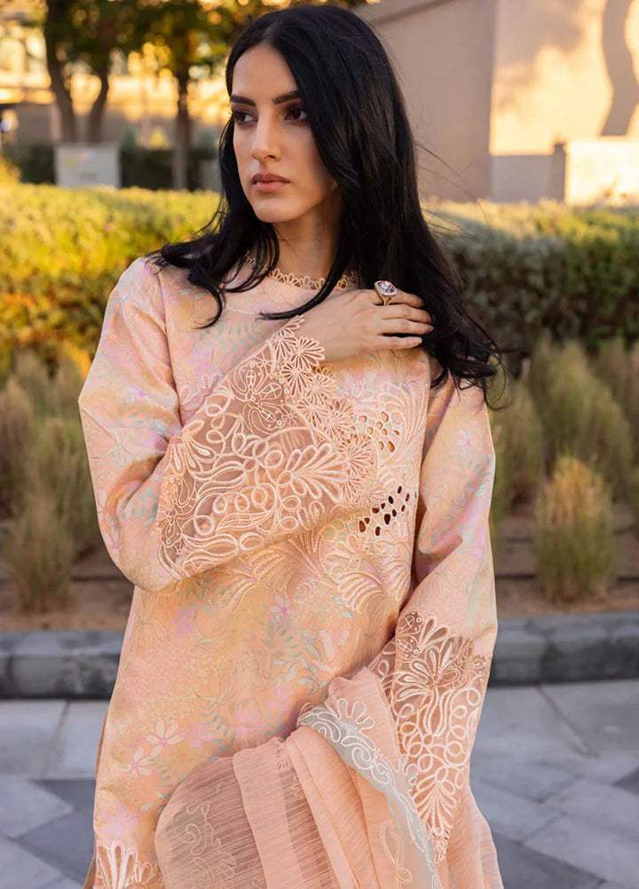 Carnation by Rang Rasiya Embroidered Lawn Suits Unstitched 3 Piece RR25CS D-04 Zinnia - Summer Collection