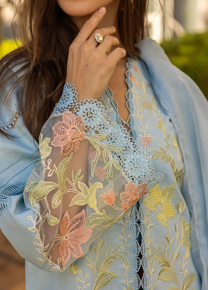 Carnation by Rang Rasiya Embroidered Lawn Suits Unstitched 3 Piece RR25CS D-05 Ocean - Summer Collection