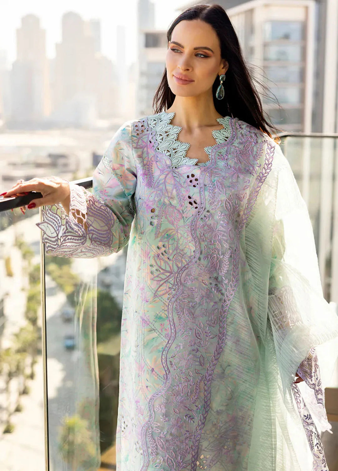 Carnation by Rang Rasiya Embroidered Lawn Suits Unstitched 3 Piece RR25CS D-07 Isabella - Summer Collection