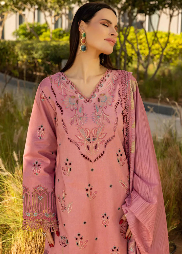 Carnation by Rang Rasiya Embroidered Lawn Suits Unstitched 3 Piece RR25CS D-09 Orchid - Summer Collection