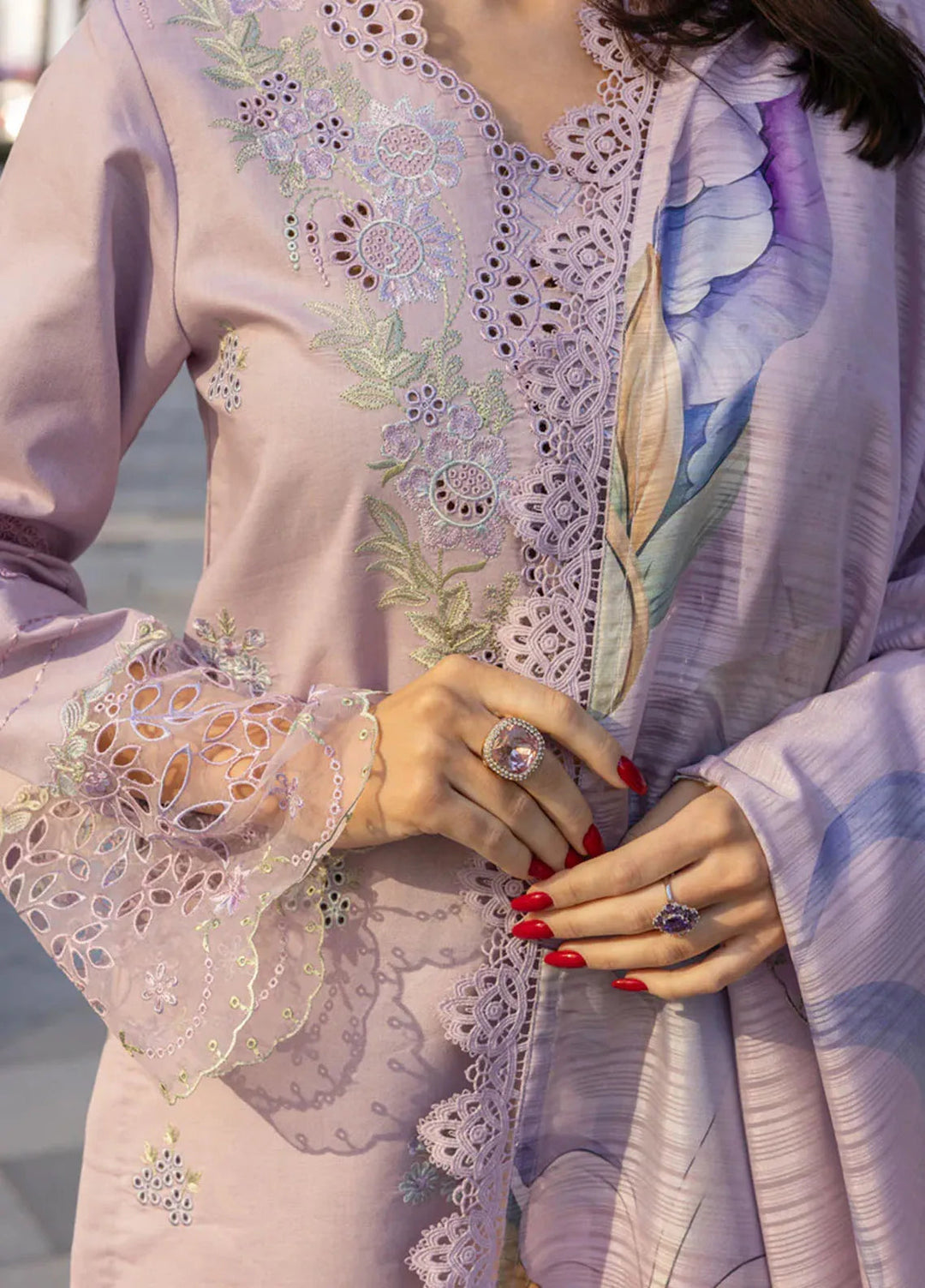 Carnation by Rang Rasiya Embroidered Lawn Suits Unstitched 3 Piece RR25CS D-12 Amelia - Summer Collection