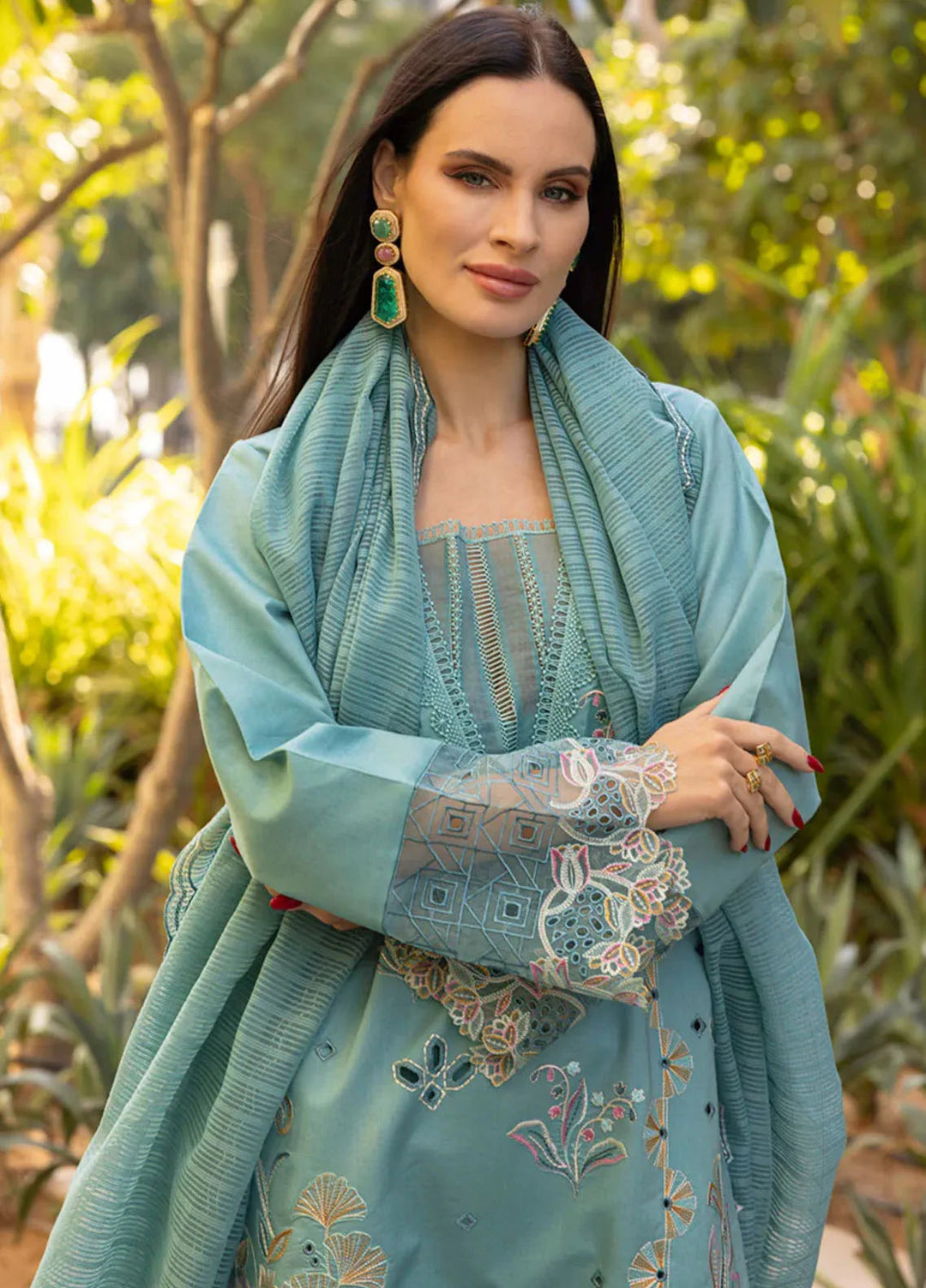 Carnation by Rang Rasiya Embroidered Lawn Suits Unstitched 3 Piece RR25CS D-14 Ariana - Summer Collection