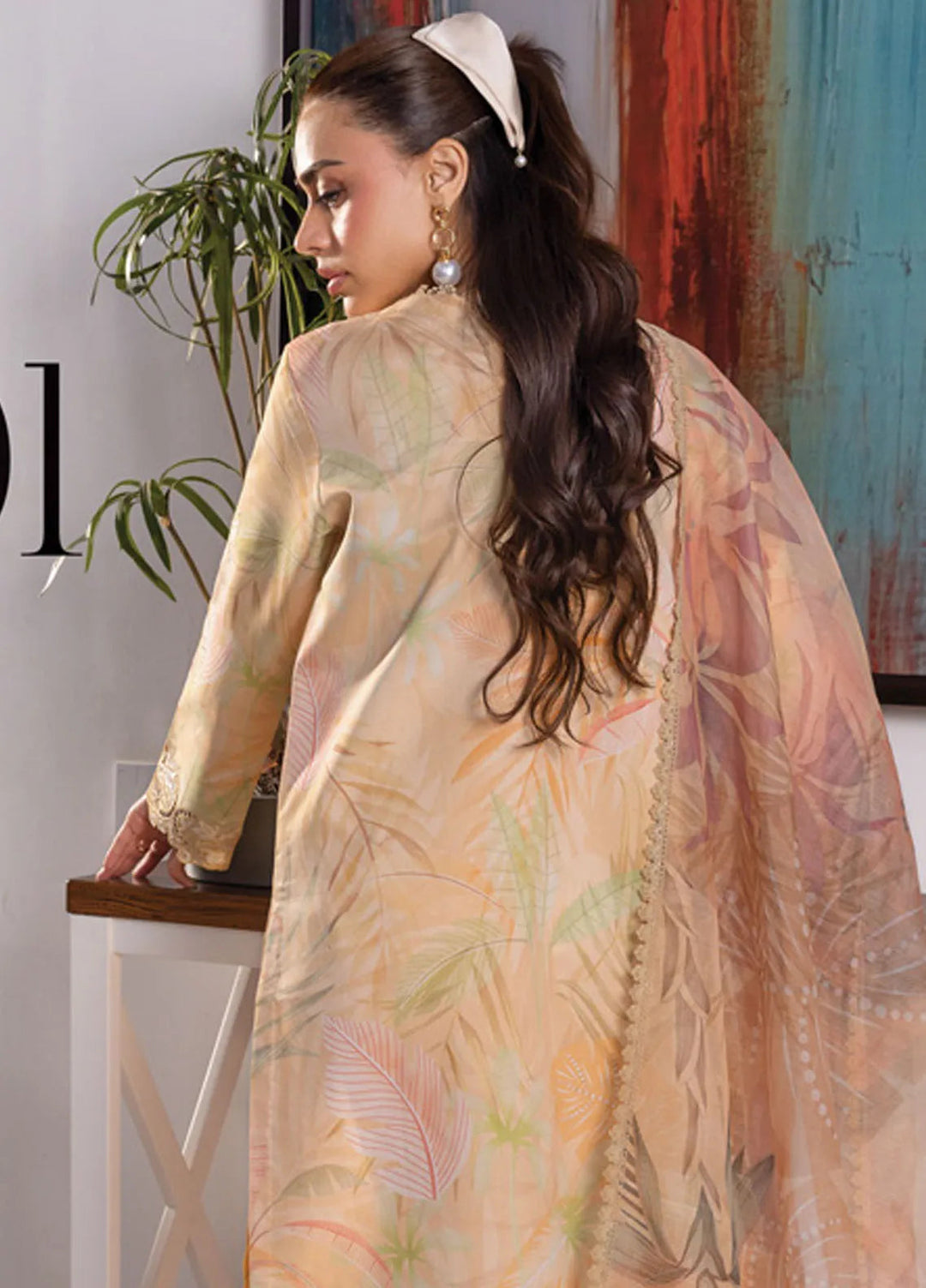 Carnation by Rang Rasiya Embroidered Lawn Unstitched Suits 3 Piece RR25CL D-01 Ezra - Festive Collection