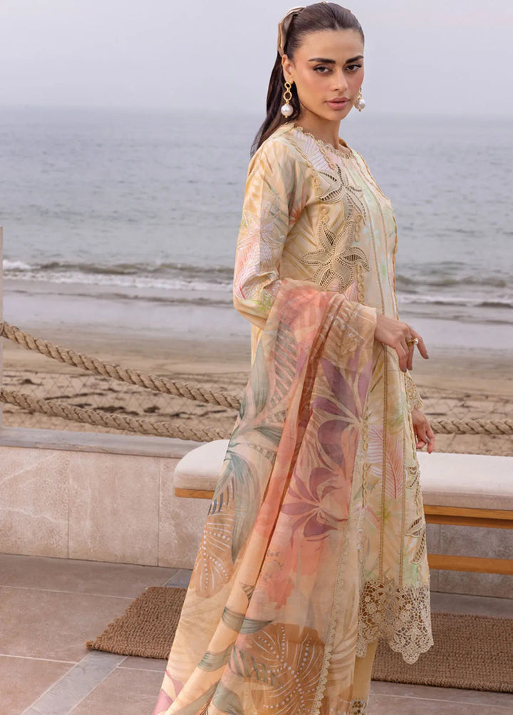 Carnation by Rang Rasiya Embroidered Lawn Unstitched Suits 3 Piece RR25CL D-01 Ezra - Festive Collection