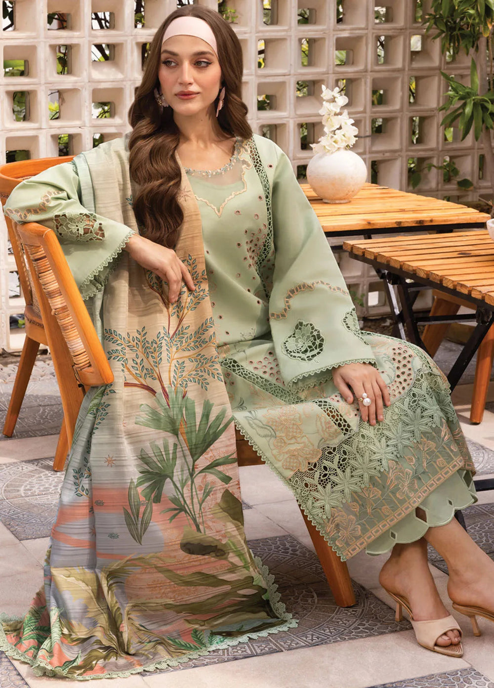Carnation by Rang Rasiya Embroidered Lawn Unstitched Suits 3 Piece RR25CL D-02 Areha - Festive Collection