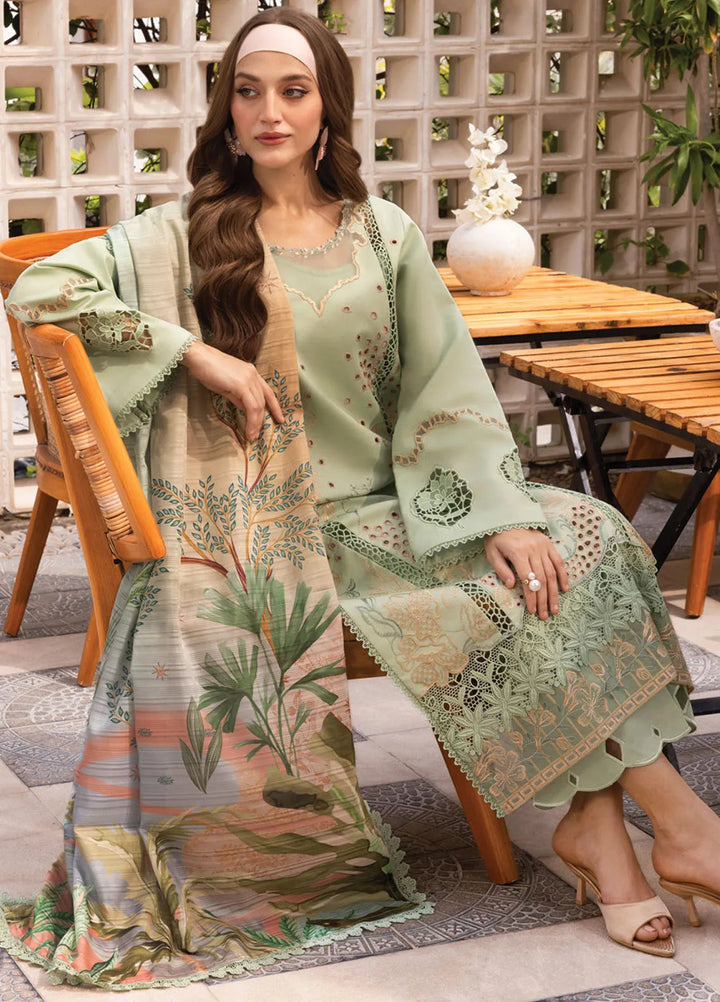 Carnation by Rang Rasiya Embroidered Lawn Unstitched Suits 3 Piece RR25CL D-02 Areha - Festive Collection