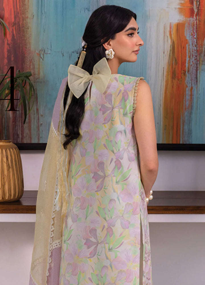 Carnation by Rang Rasiya Embroidered Lawn Unstitched Suits 3 Piece RR25CL D-04 Lara - Festive Collection