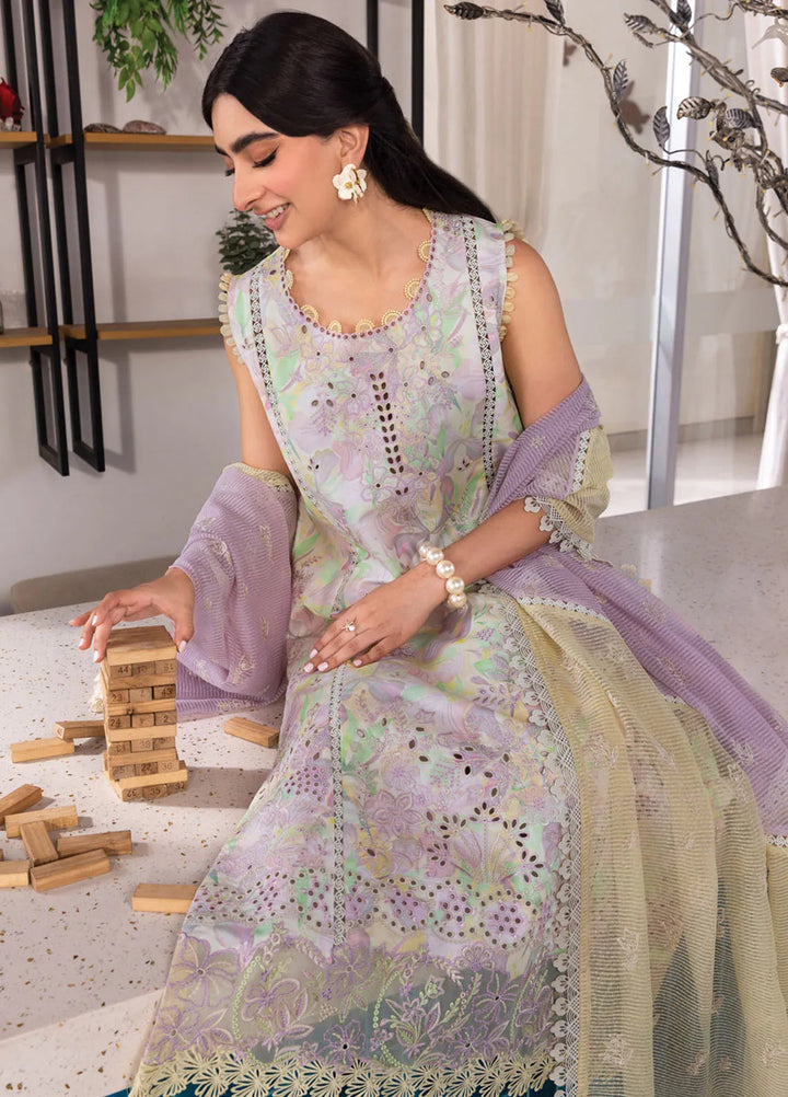 Carnation by Rang Rasiya Embroidered Lawn Unstitched Suits 3 Piece RR25CL D-04 Lara - Festive Collection