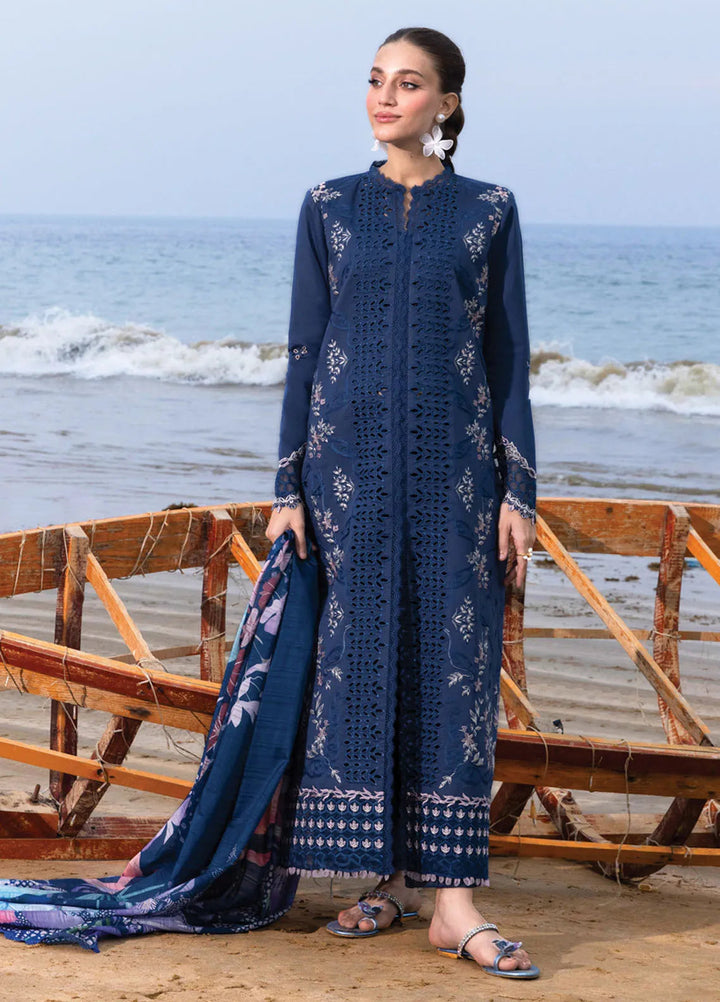 Carnation by Rang Rasiya Embroidered Lawn Unstitched Suits 3 Piece RR25CL D-05 Keya - Festive Collection