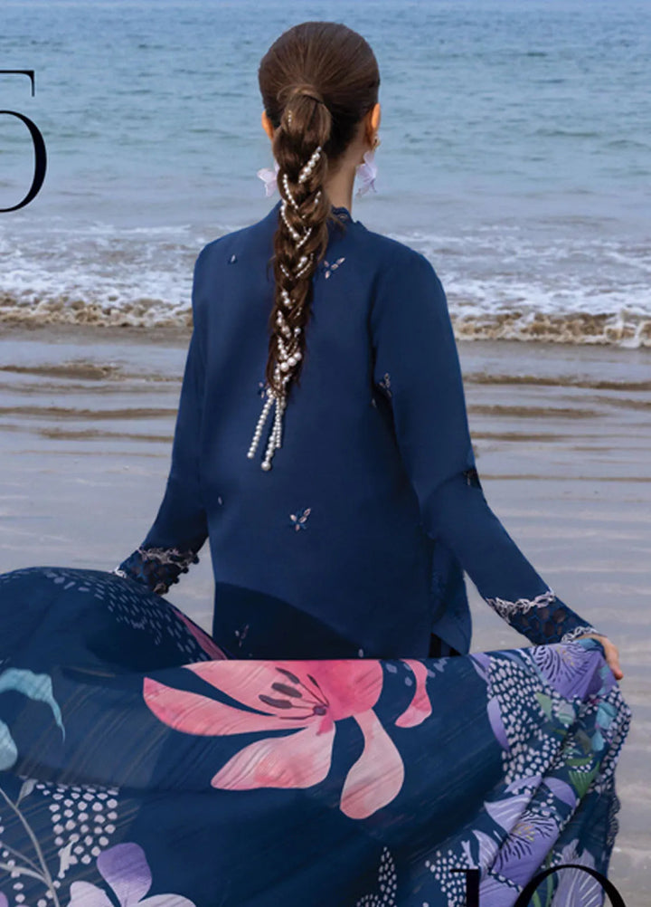 Carnation by Rang Rasiya Embroidered Lawn Unstitched Suits 3 Piece RR25CL D-05 Keya - Festive Collection