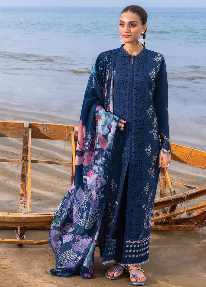 Carnation by Rang Rasiya Embroidered Lawn Unstitched Suits 3 Piece RR25CL D-05 Keya - Festive Collection