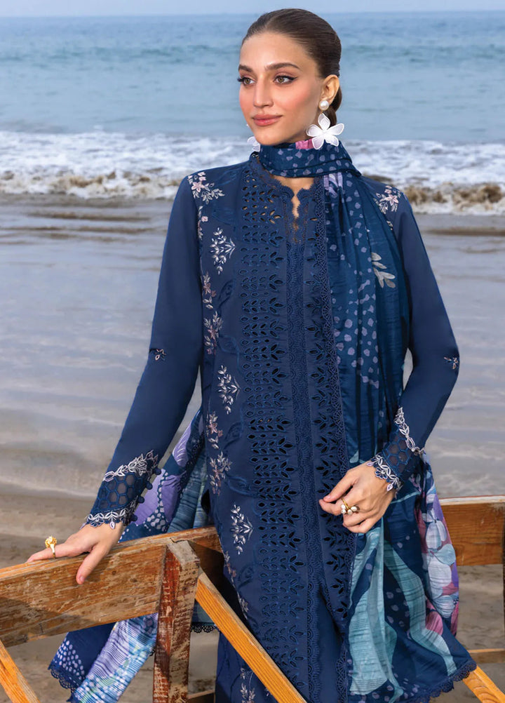 Carnation by Rang Rasiya Embroidered Lawn Unstitched Suits 3 Piece RR25CL D-05 Keya - Festive Collection