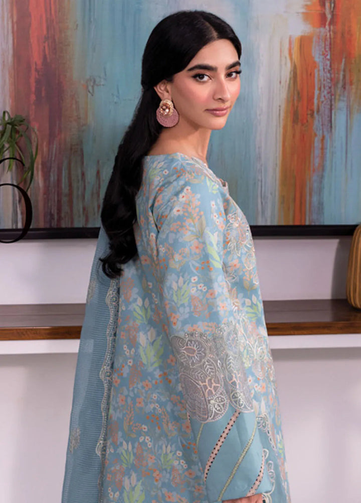 Carnation by Rang Rasiya Embroidered Lawn Unstitched Suits 3 Piece RR25CL D-06 Zoey - Festive Collection