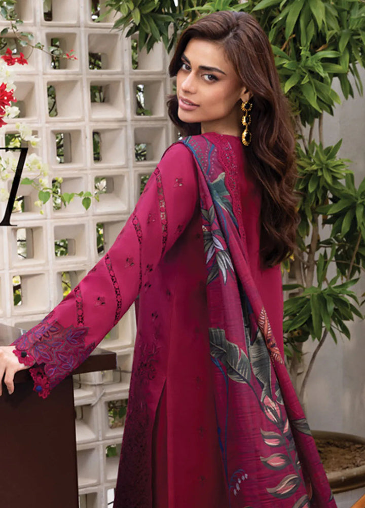 Carnation by Rang Rasiya Embroidered Lawn Unstitched Suits 3 Piece RR25CL D-07 Aria - Festive Collection