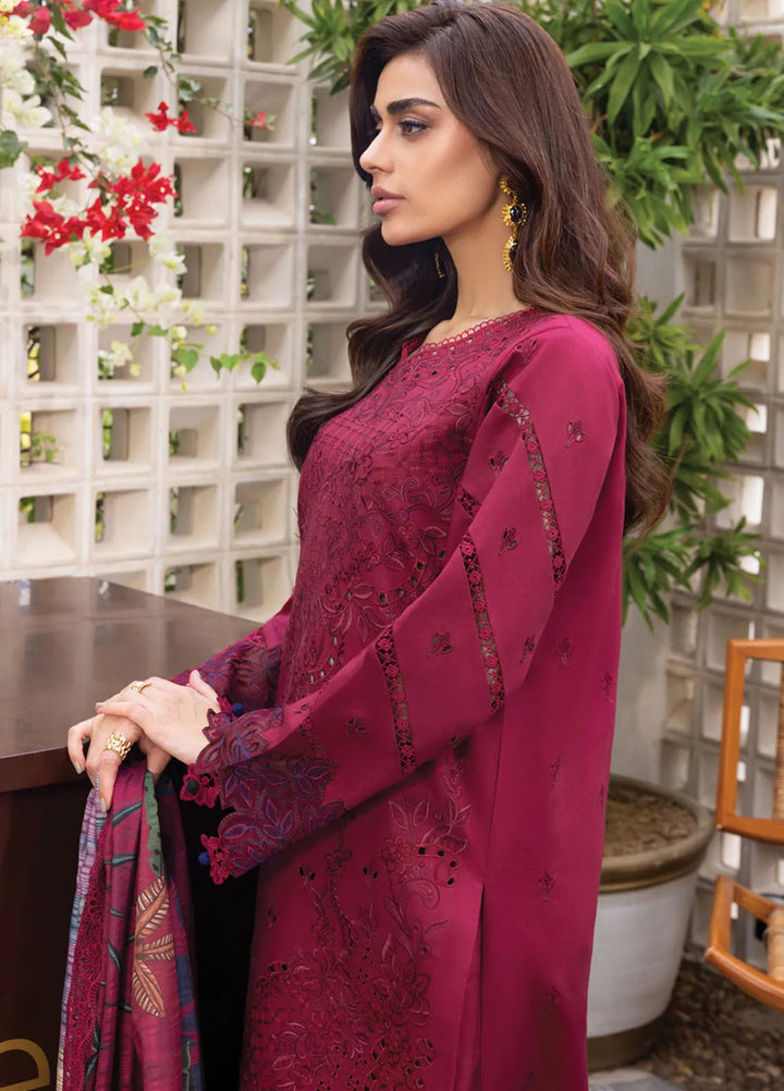 Carnation by Rang Rasiya Embroidered Lawn Unstitched Suits 3 Piece RR25CL D-07 Aria - Festive Collection