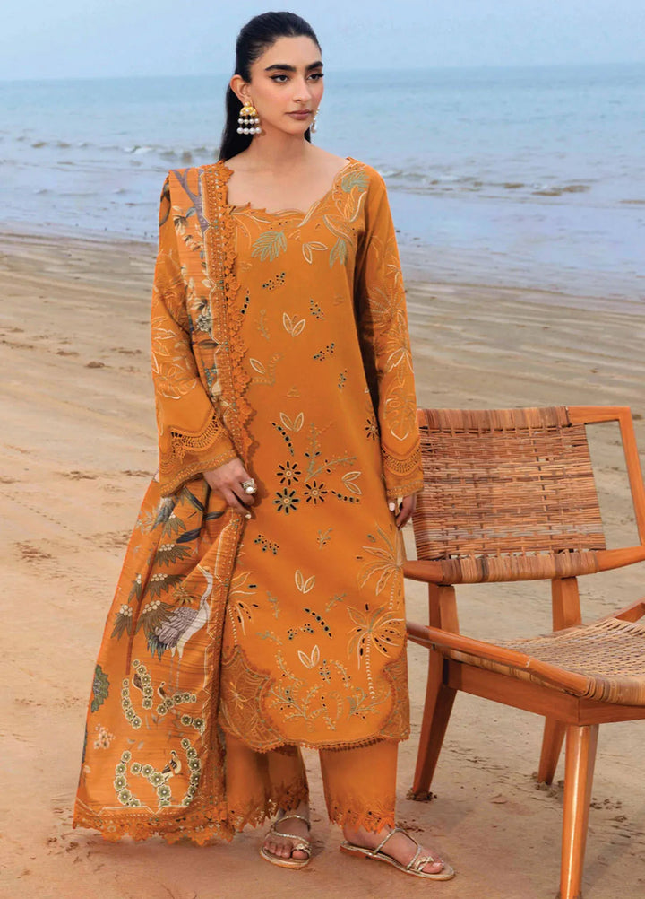 Carnation by Rang Rasiya Embroidered Lawn Unstitched Suits 3 Piece RR25CL D-08 Isla - Festive Collection