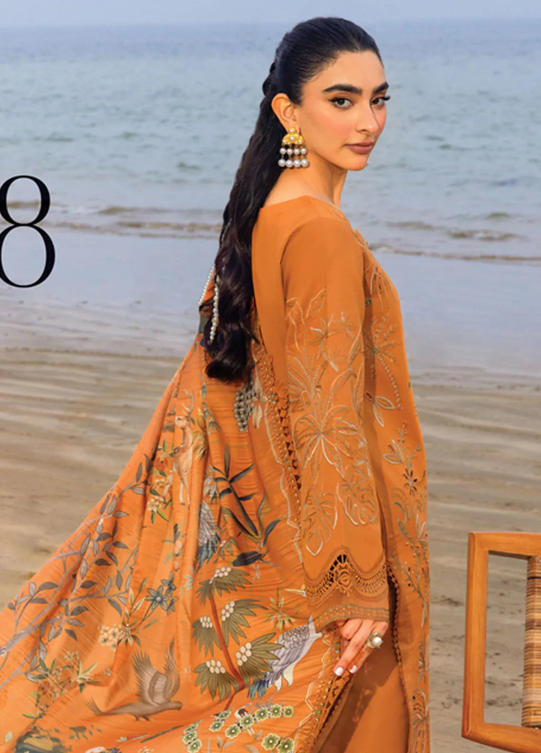 Carnation by Rang Rasiya Embroidered Lawn Unstitched Suits 3 Piece RR25CL D-08 Isla - Festive Collection