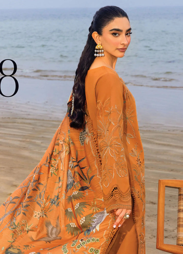 Carnation by Rang Rasiya Embroidered Lawn Unstitched Suits 3 Piece RR25CL D-08 Isla - Festive Collection