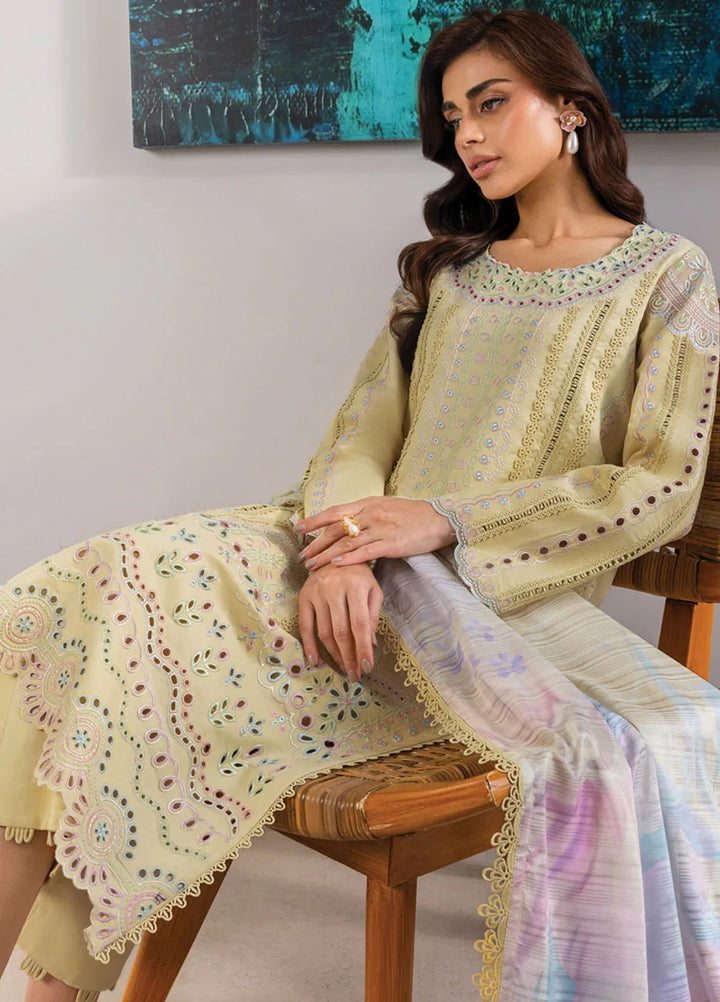 Carnation by Rang Rasiya Embroidered Lawn Unstitched Suits 3 Piece RR25CL D-09 Nora - Festive Collection