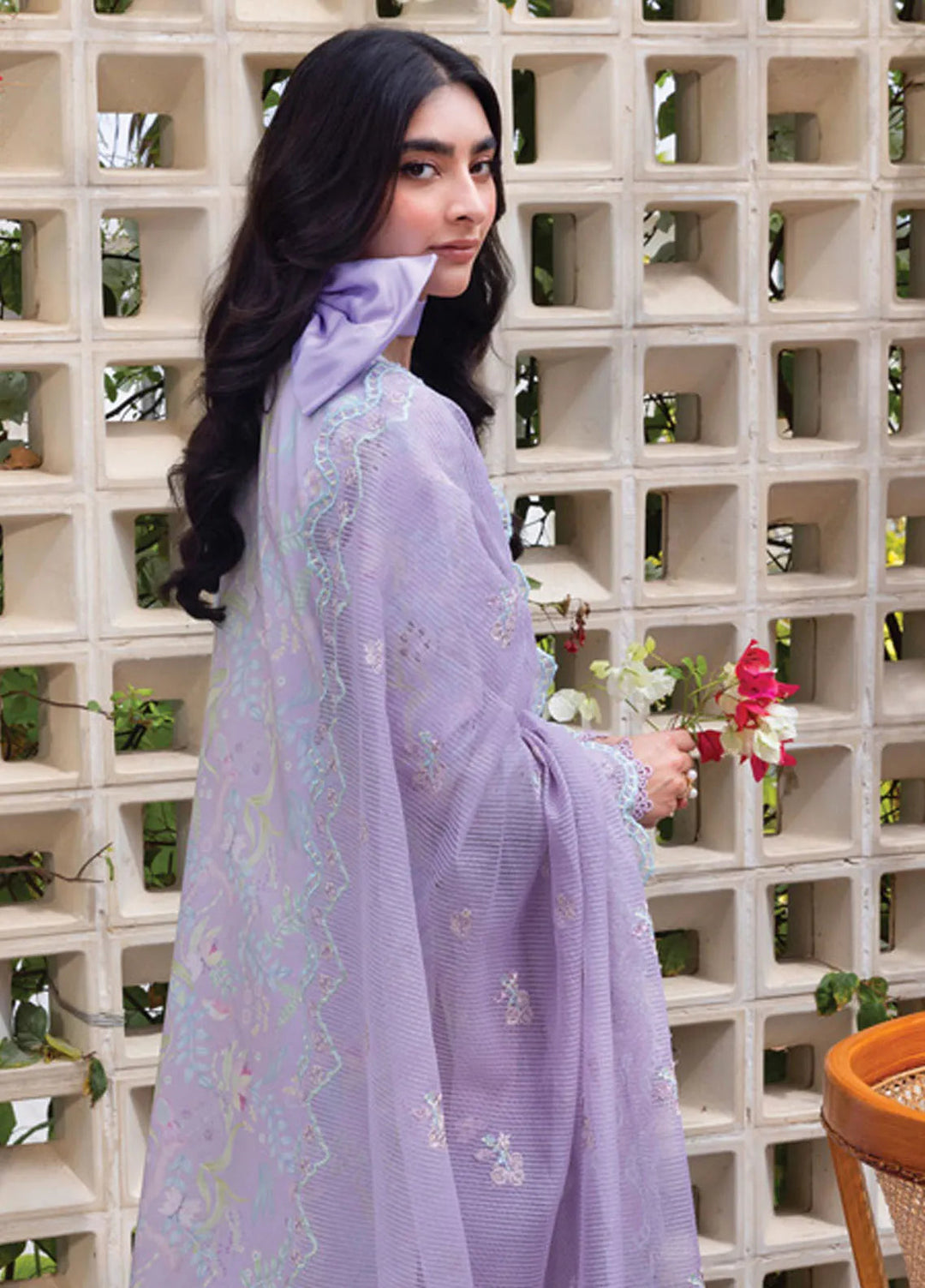 Carnation by Rang Rasiya Embroidered Lawn Unstitched Suits 3 Piece RR25CL D-11 Lily - Festive Collection