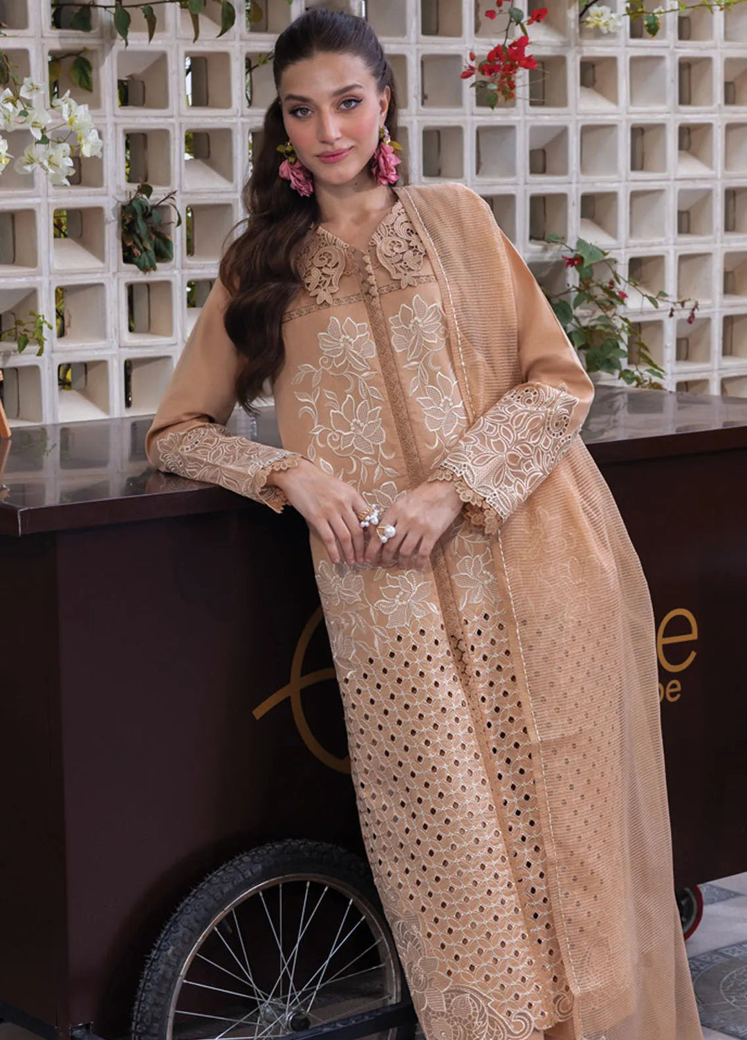 Carnation by Rang Rasiya Embroidered Lawn Unstitched Suits 3 Piece RR25CL D-13 Kaia - Festive Collection