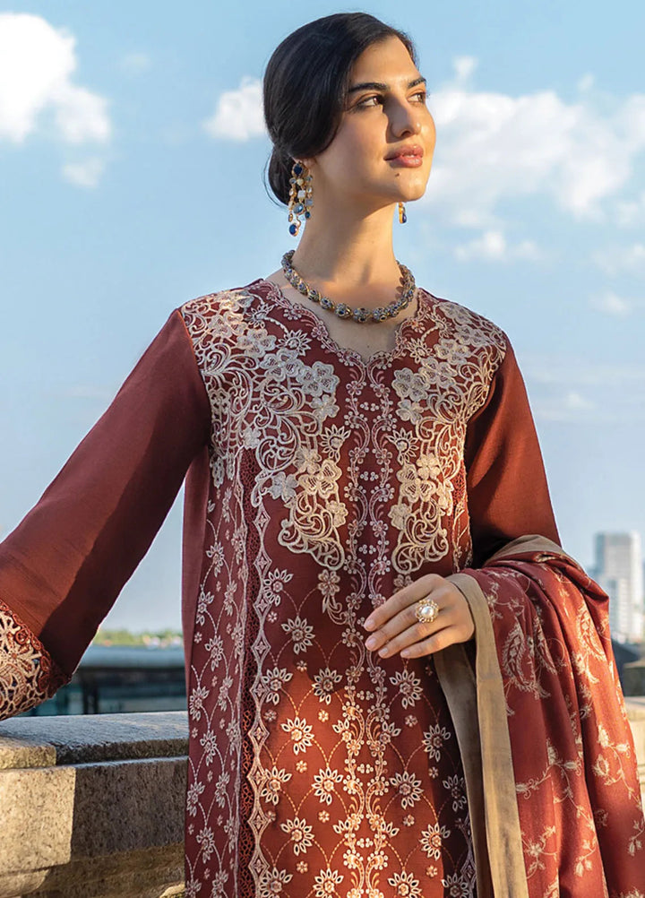 Carnation By Rang Rasiya Embroidered Organza Suit Unstitched 3 Piece RR24CE D-05 Ava - Winter Collection