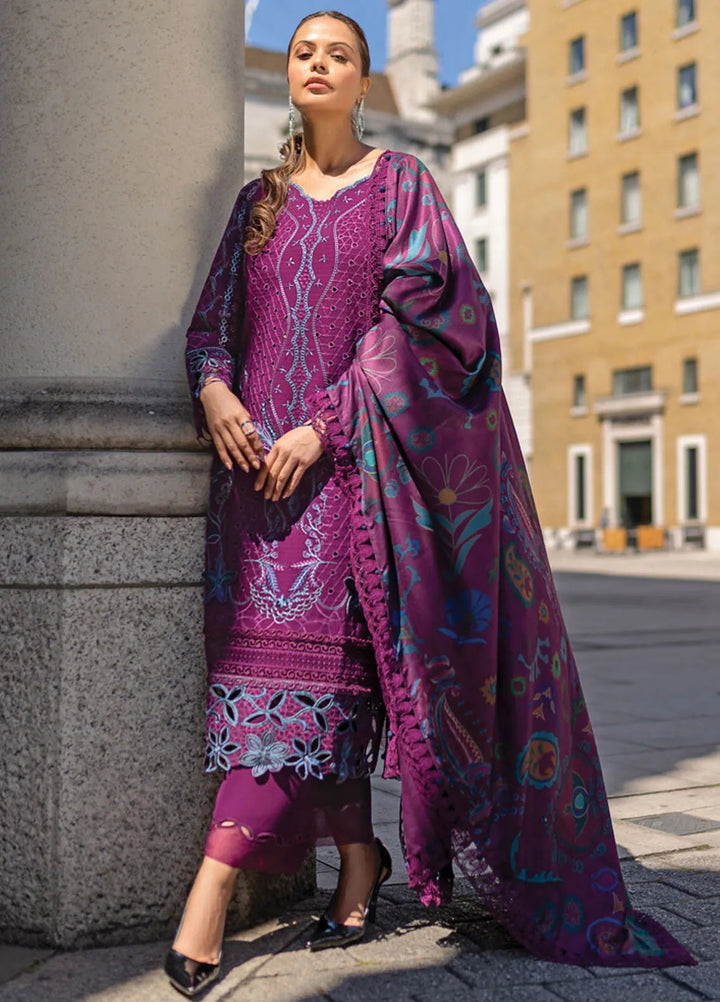 Carnation By Rang Rasiya Embroidered Slub Suit Unstitched 3 Piece RR24CE D-13 Freya - Winter Collection