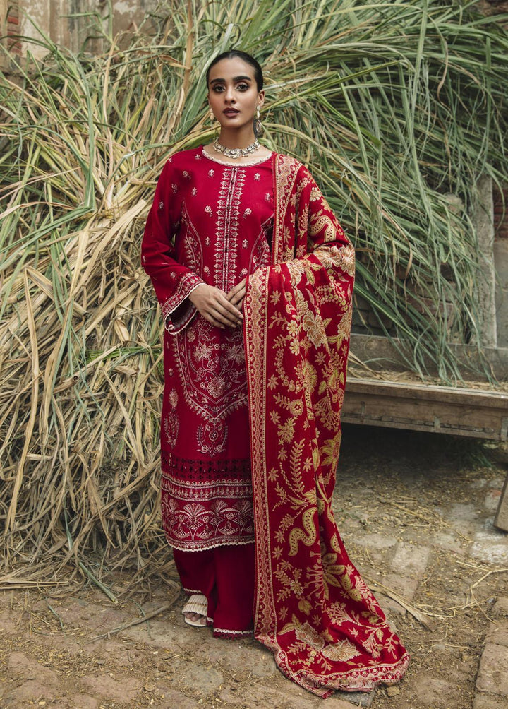 Carvaan By Humdum Embroidered Woolen Suits Unstitched 3 Piece HD23WS 10 - Winter Collection