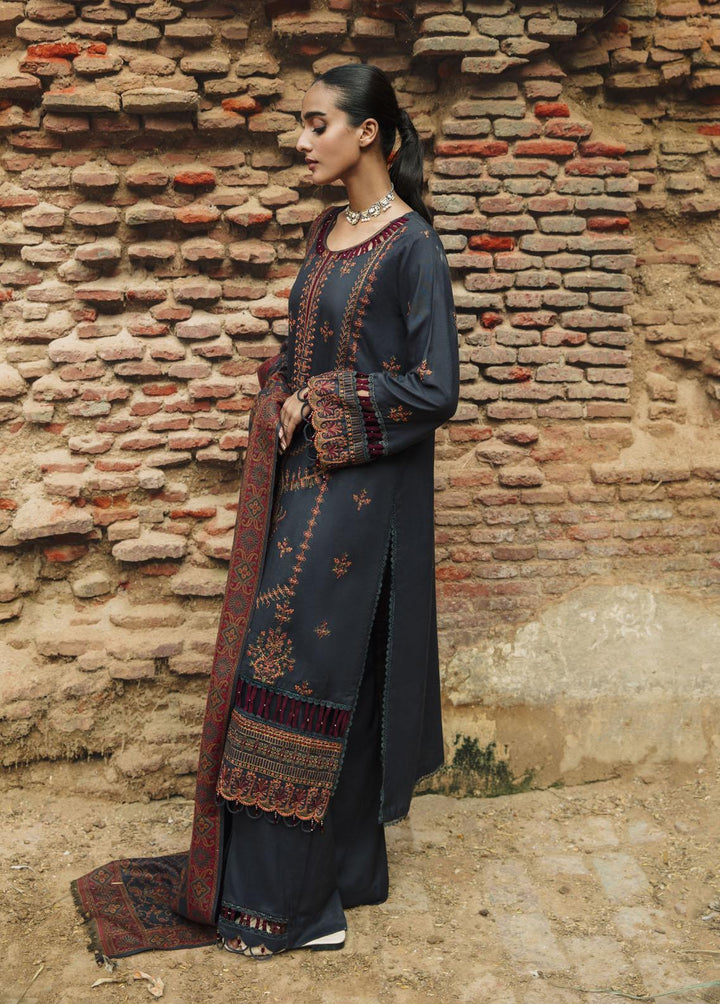 Carvaan By Humdum Embroidered Woolen Suits Unstitched 3 Piece HD23WS 02 - Winter Collection