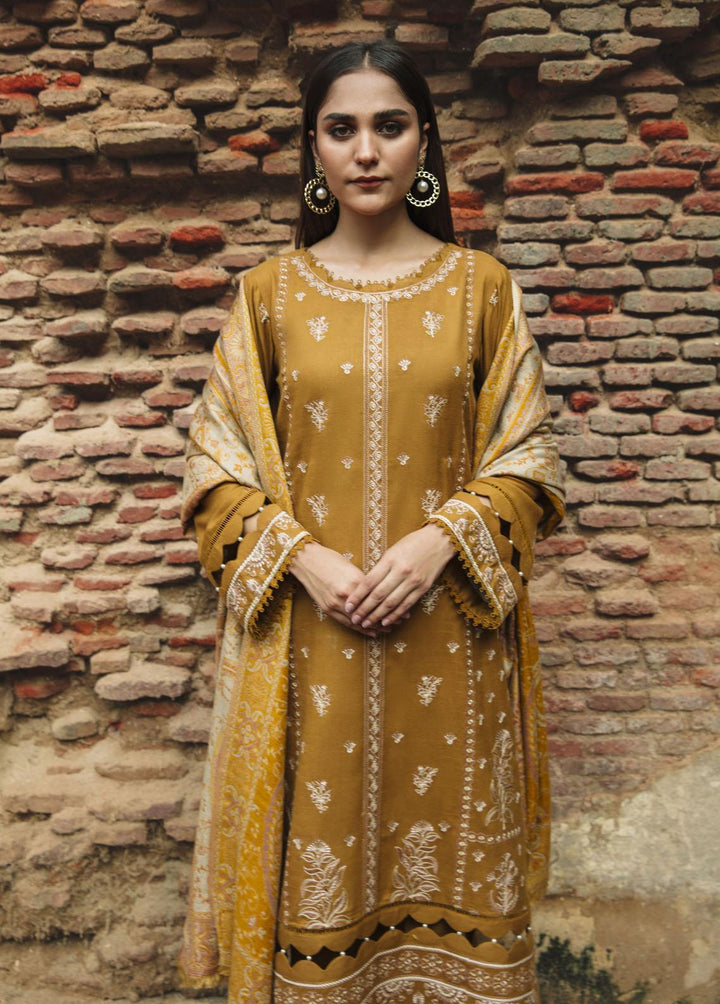 Carvaan By Humdum Embroidered Woolen Suits Unstitched 3 Piece HD23WS 03 - Winter Collection