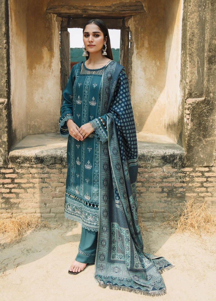 Carvaan By Humdum Embroidered Woolen Suits Unstitched 3 Piece HD23WS 05 - Winter Collection