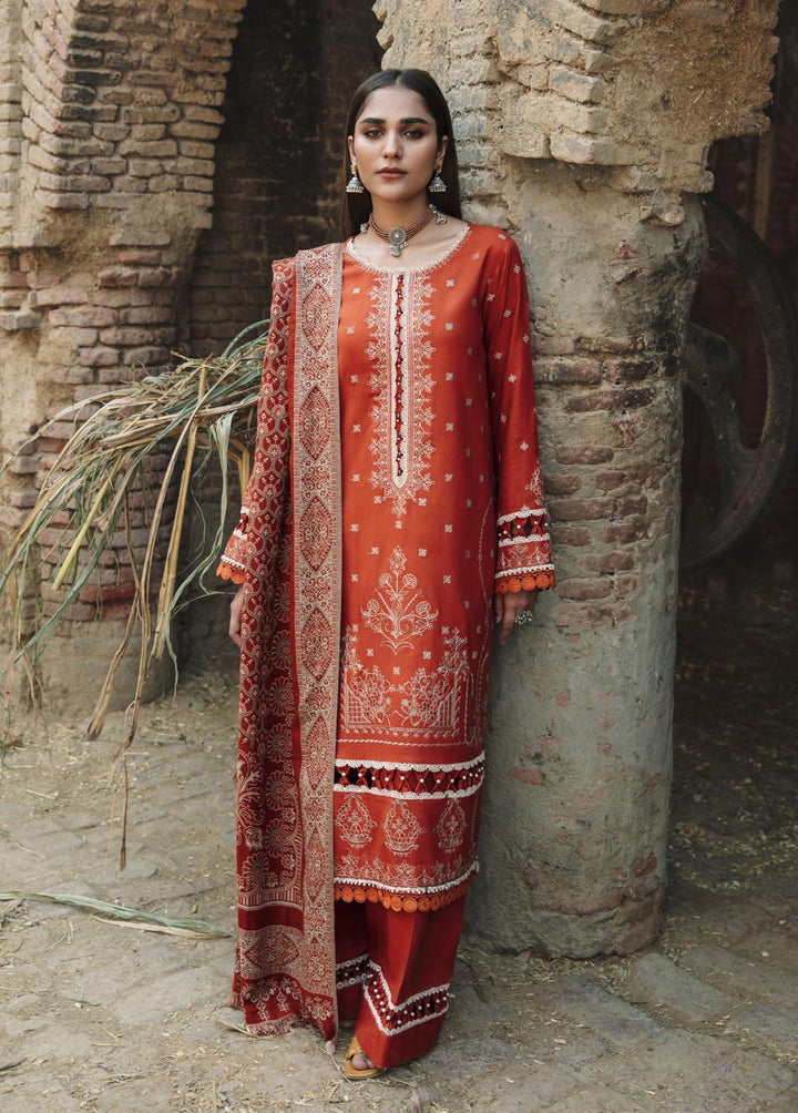 Carvaan By Humdum Embroidered Woolen Suits Unstitched 3 Piece HD23WS 06 - Winter Collection