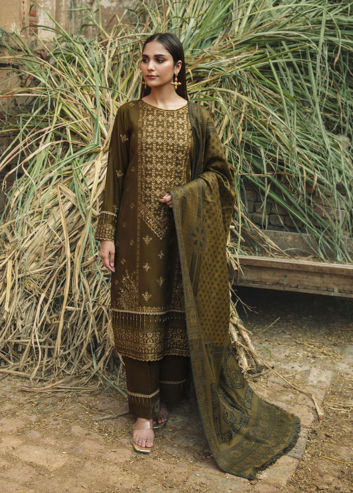 Carvaan By Humdum Embroidered Woolen Suits Unstitched 3 Piece HD23WS 07 - Winter Collection