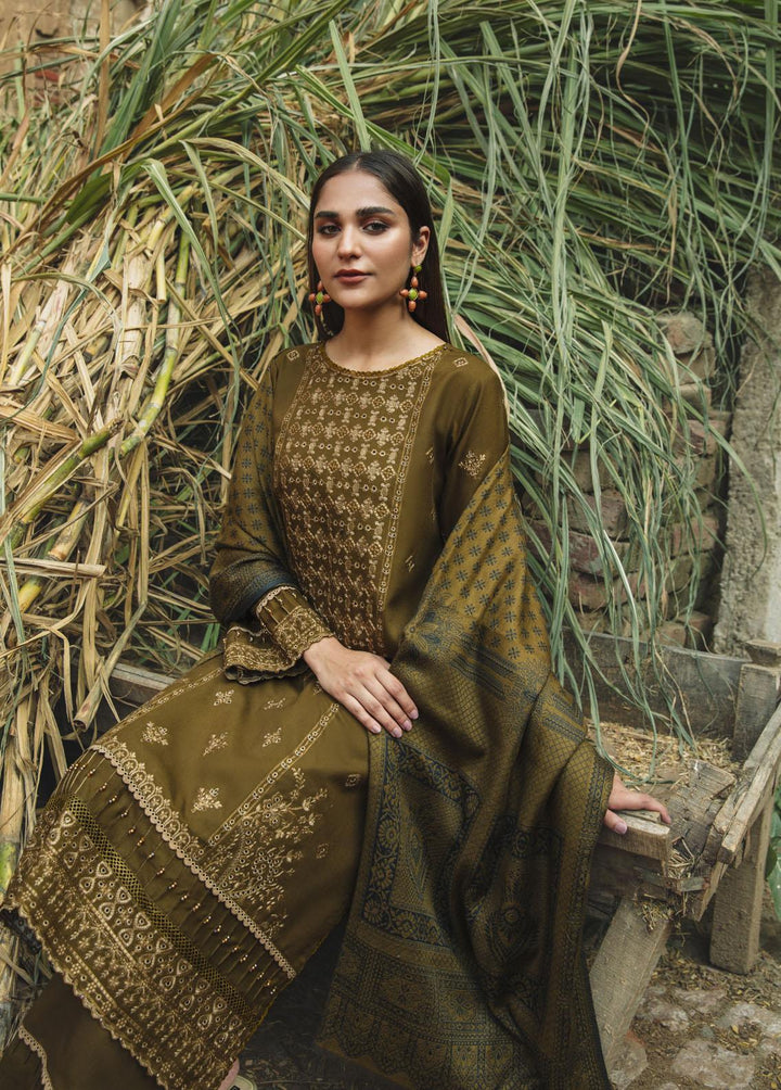 Carvaan By Humdum Embroidered Woolen Suits Unstitched 3 Piece HD23WS 07 - Winter Collection