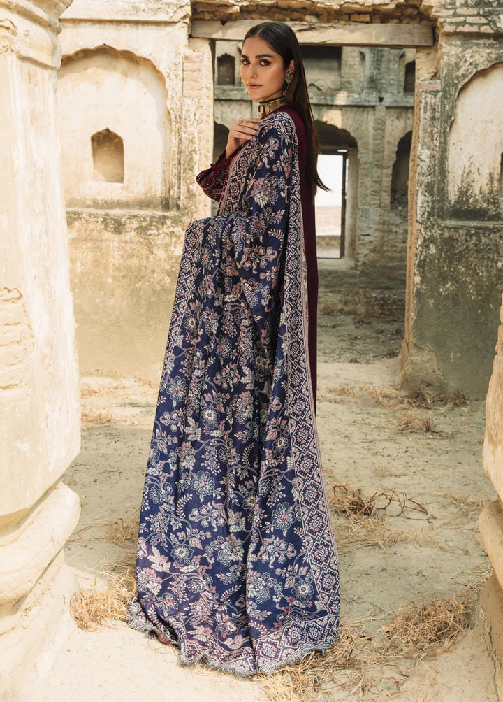 Carvaan By Humdum Embroidered Woolen Suits Unstitched 3 Piece HD23WS 08 - Winter Collection