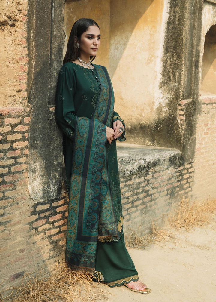 Carvaan By Humdum Embroidered Woolen Suits Unstitched 3 Piece HD23WS 09 - Winter Collection