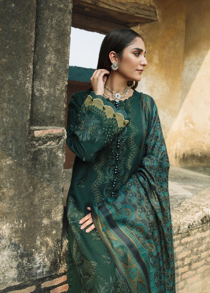Carvaan By Humdum Embroidered Woolen Suits Unstitched 3 Piece HD23WS 09 - Winter Collection
