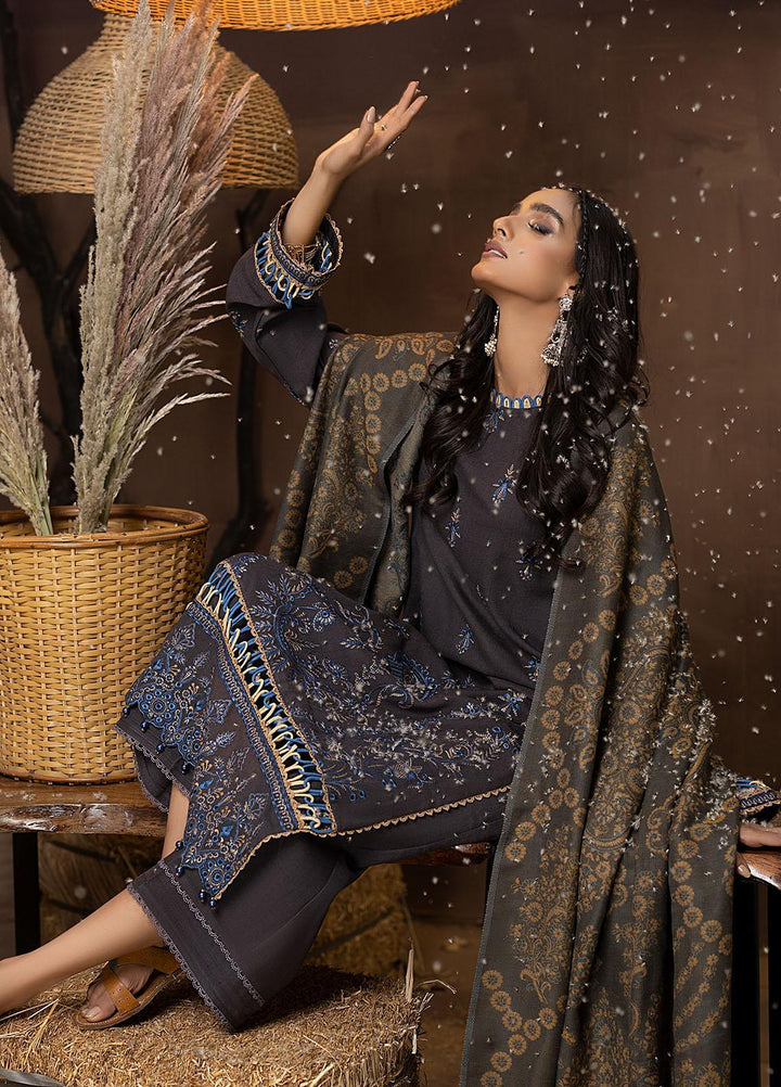 Carvaan By Humdum Embroidered Woolen Suits Unstitched 3 Piece HD22C 10 - Winter Collection