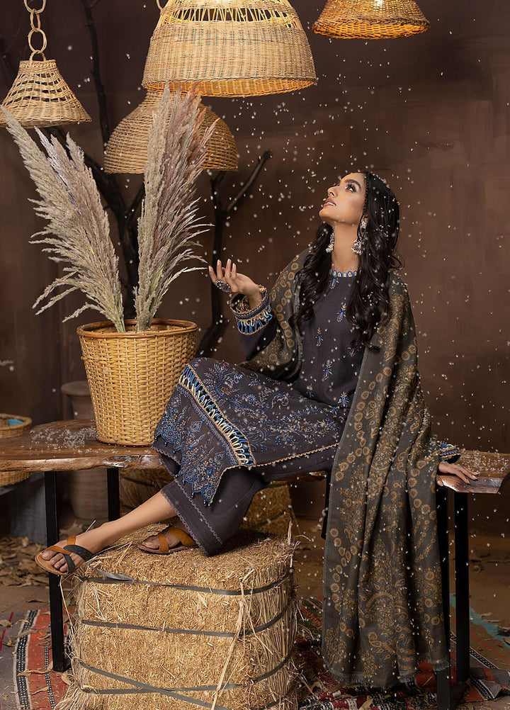 Carvaan By Humdum Embroidered Woolen Suits Unstitched 3 Piece HD22C 10 - Winter Collection