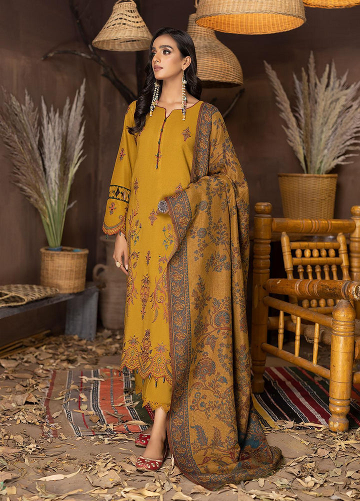 Carvaan By Humdum Embroidered Woolen Suits Unstitched 3 Piece HD22C 02 - Winter Collection