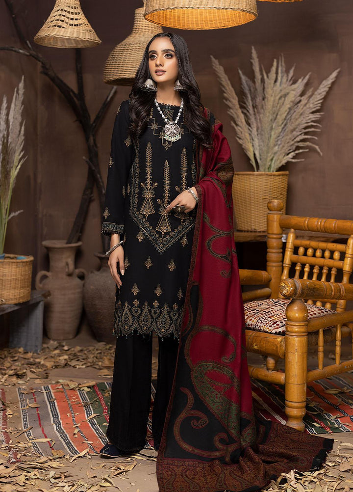 Carvaan By Humdum Embroidered Woolen Suits Unstitched 3 Piece HD22C 03 - Winter Collection