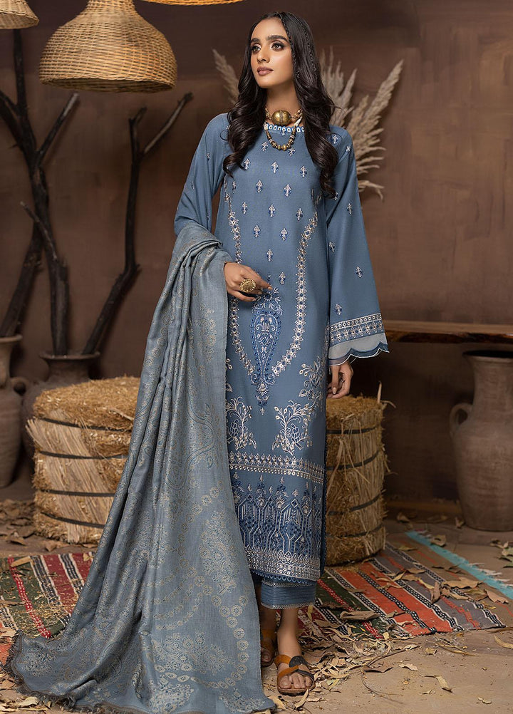 Carvaan By Humdum Embroidered Woolen Suits Unstitched 3 Piece HD22C 04 - Winter Collection