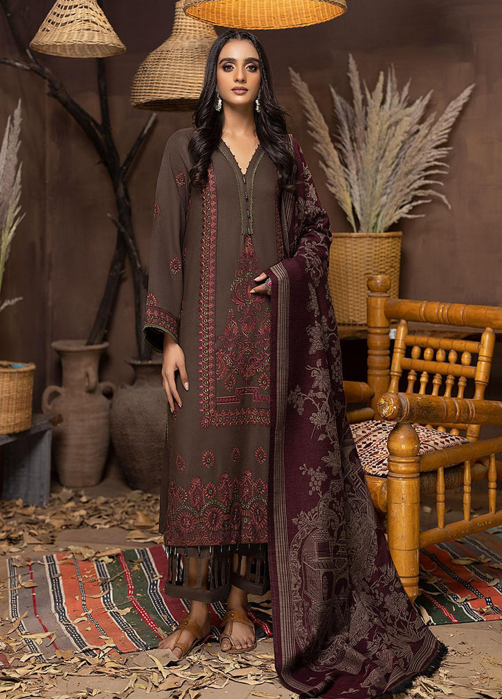 Carvaan By Humdum Embroidered Woolen Suits Unstitched 3 Piece HD22C 07 - Winter Collection
