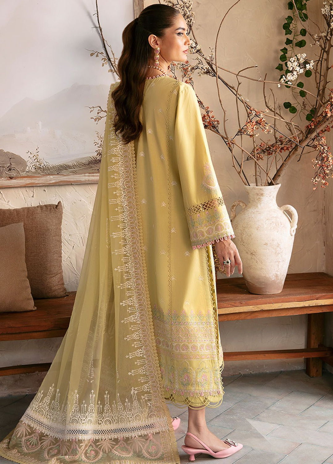 Cascade By Afrozeh Embroidered Lawn Suit Unstitched 3 Piece AF24C AL-24-LUX-V1-02 Liliana - Luxury Summer Collection