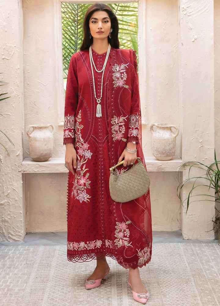 Cascade By Afrozeh Embroidered Lawn Suit Unstitched 3 Piece AF24C AL-24-LUX-V1-03 Emery - Luxury Summer Collection