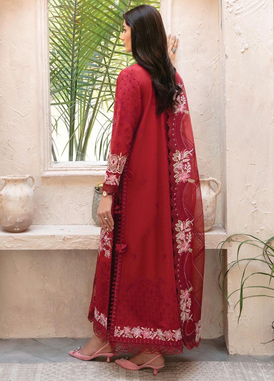 Cascade By Afrozeh Embroidered Lawn Suit Unstitched 3 Piece AF24C AL-24-LUX-V1-03 Emery - Luxury Summer Collection