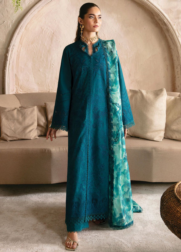 Cascade By Afrozeh Embroidered Lawn Suit Unstitched 3 Piece AF24C AL-24-LUX-V1-04 Mia - Luxury Summer Collection