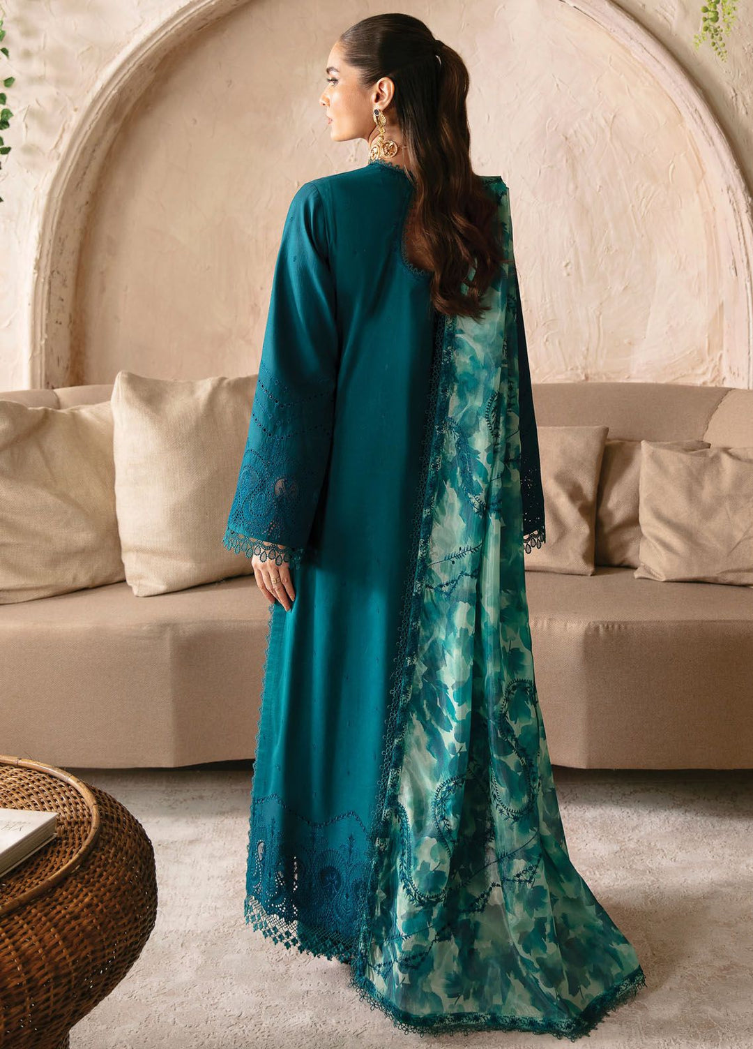 Cascade By Afrozeh Embroidered Lawn Suit Unstitched 3 Piece AF24C AL-24-LUX-V1-04 Mia - Luxury Summer Collection