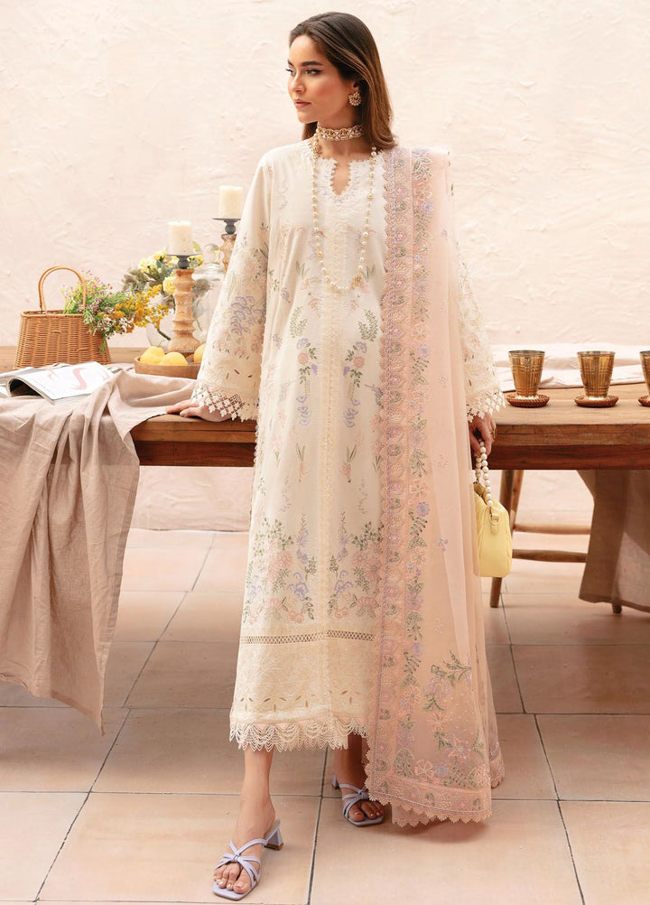 Cascade By Afrozeh Embroidered Lawn Suit Unstitched 3 Piece AF24C AL-24-LUX-V1-05 Luna - Luxury Summer Collection