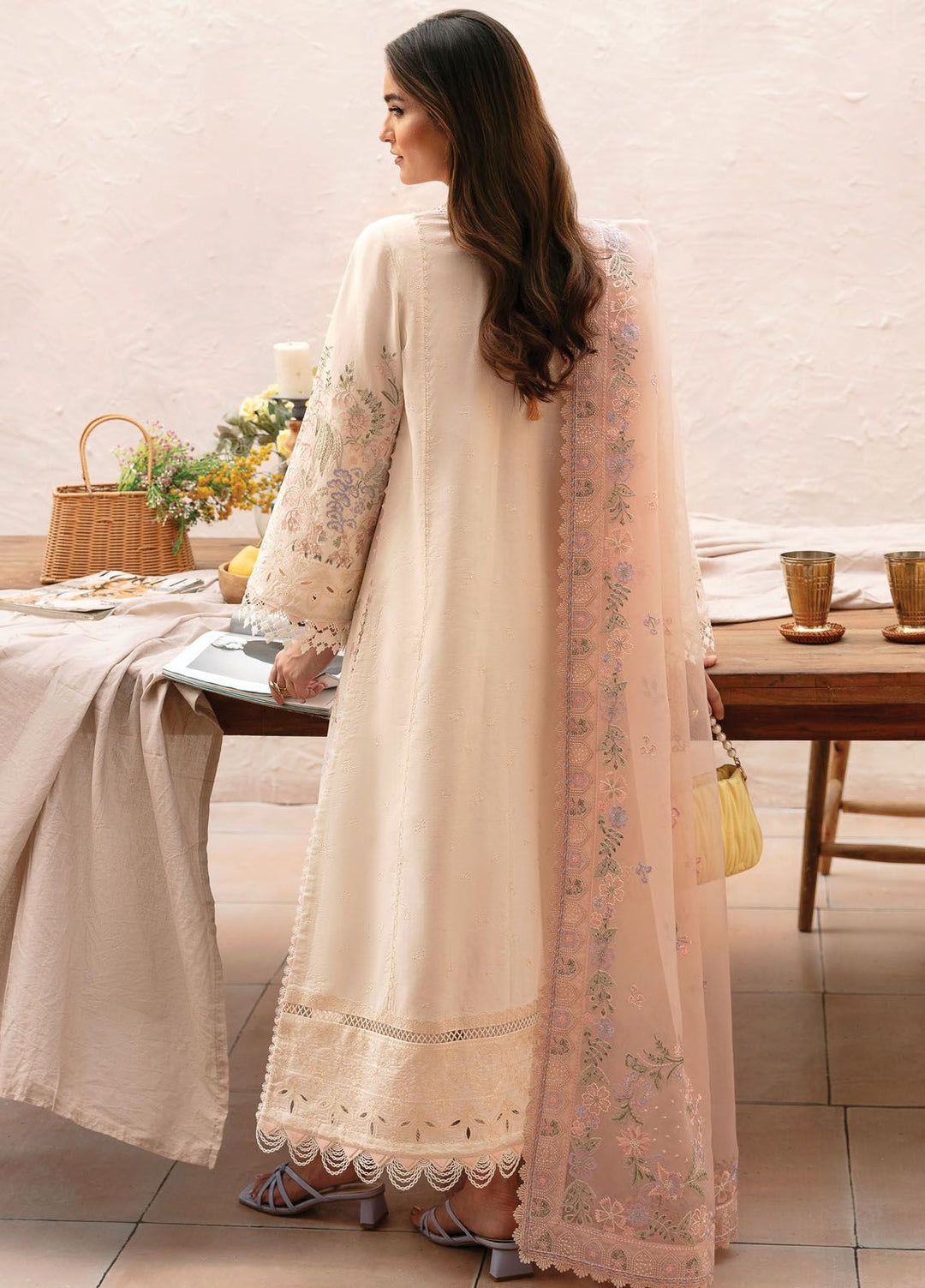 Cascade By Afrozeh Embroidered Lawn Suit Unstitched 3 Piece AF24C AL-24-LUX-V1-05 Luna - Luxury Summer Collection